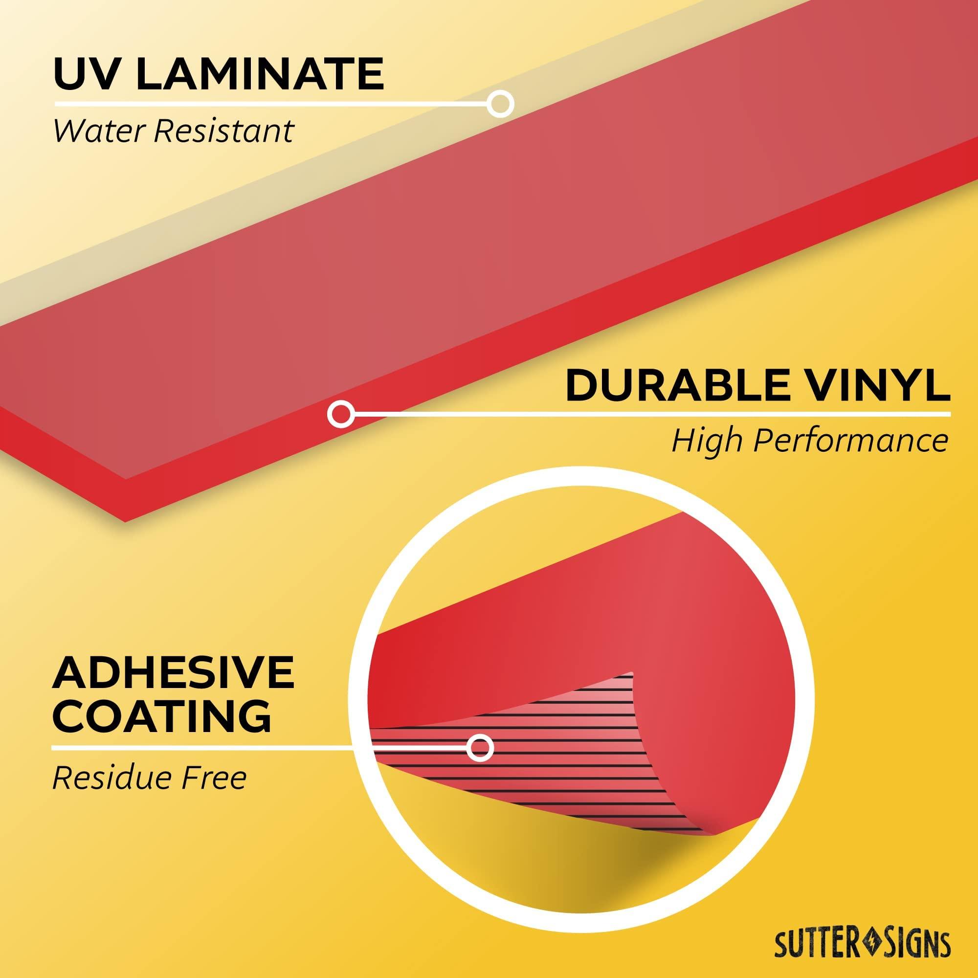 Sutter Signs First Aid Stickers 10-Pack | Square 5.5-inch by Sutter Signs