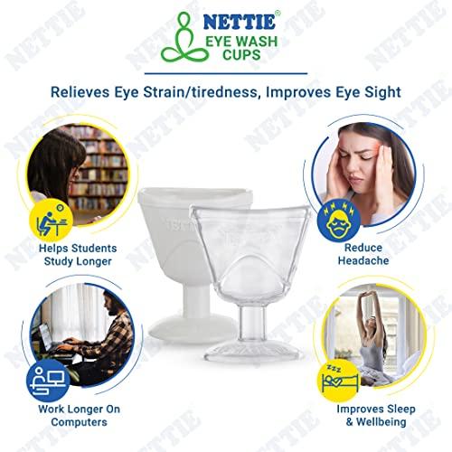 NETTIE NETTIE Eye wash Cup with free eye exercise leaflet - Pack of 6 cups (Transparent)