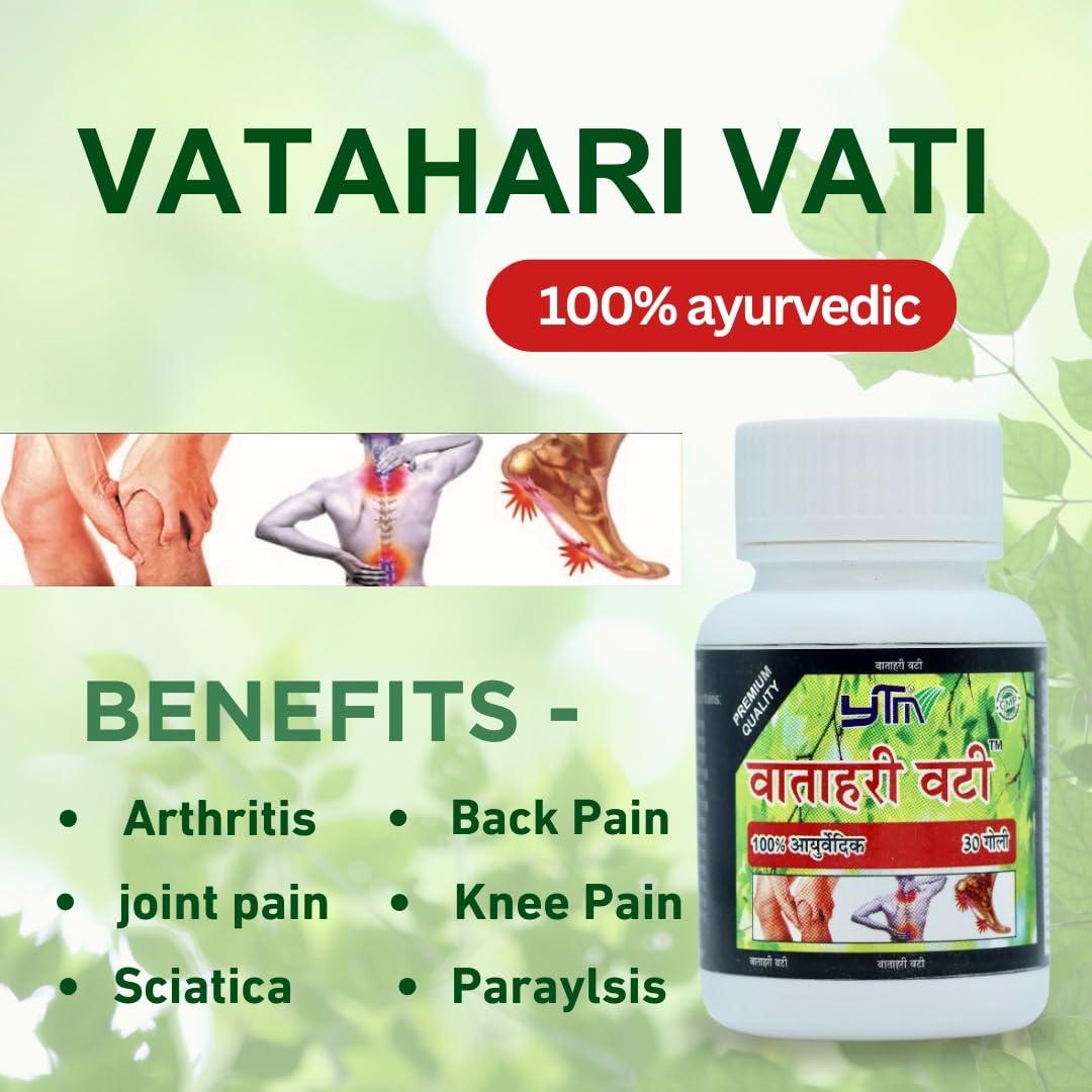 ytm ytm vatahari vati Ayurvedic tablets for Relief from Knee and Joint Pain,Muscle Pain 60 tablets (pack of 2)