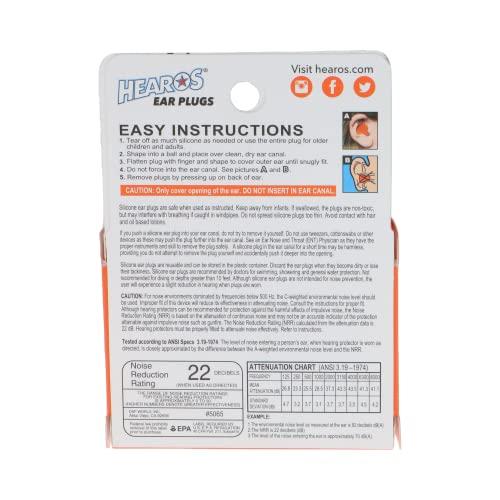 HEAROS HEAROS Reusable Kids Ear Plugs for Swimming - Floating Silicone Putty, One Size Fits All Mouldable for Ultimate Comfort, Waterproof to Prevent Swimmers Ear, 6 Pairs with Case NRR 22 Hearing Protection
