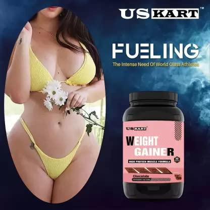 US KART NATURAL HEALTH SUPPLEMENTS US KART Weight Gainer High Protein Muscle Formula With Chocolate Flavor Weight Gainers/Mass Gainers (Chocolate, 1 Kilogram)