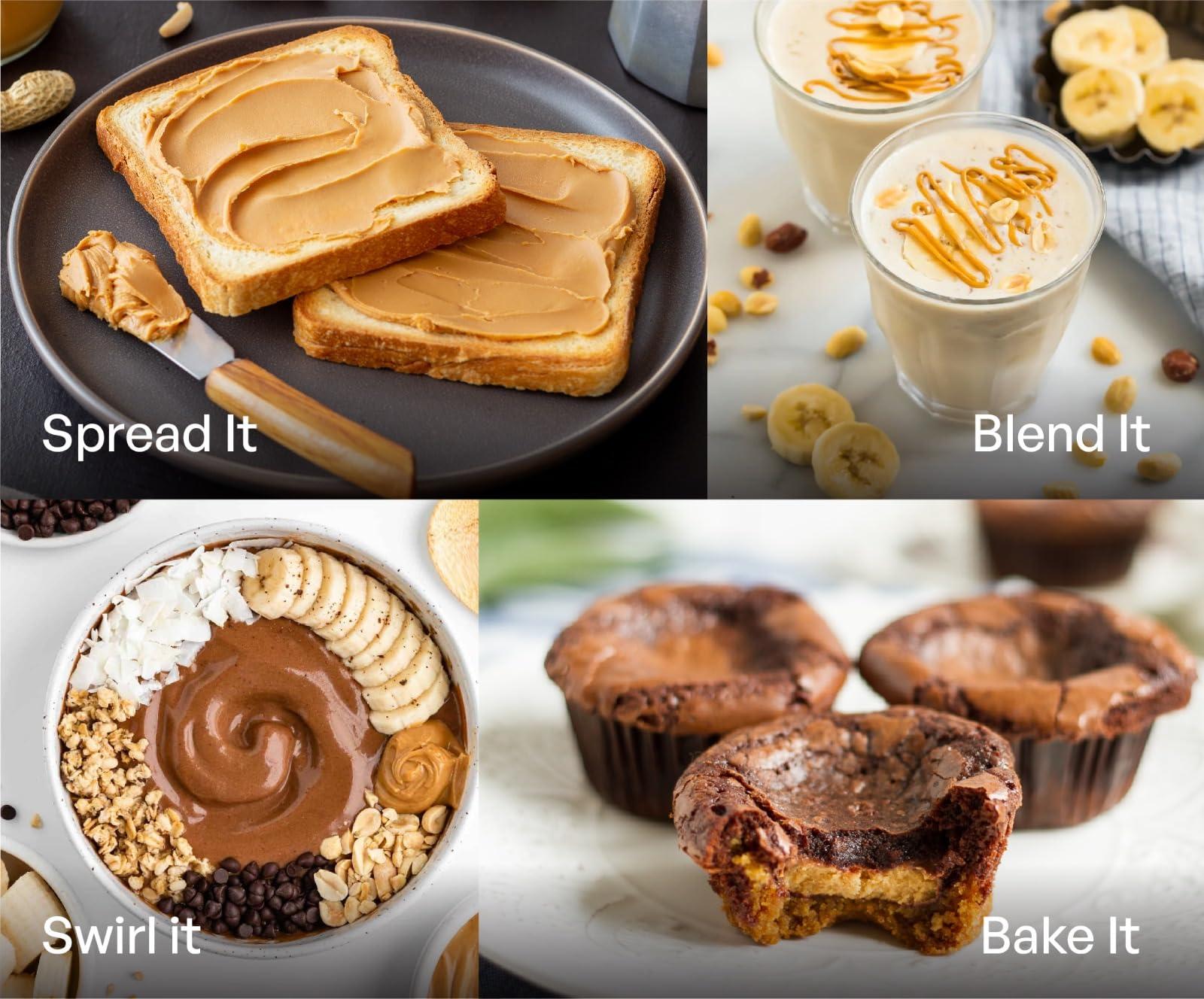 MYPB MYPB Chocolate Peanut Butter Powder High-Protein 54G|Double In Quantity With Water/Milk Mix, Preservative Oils-Free Soy-Free, Cholesterol-Free, For Spreads, Shakes, Baking|Gluten-Free, Vegan, 230Gm