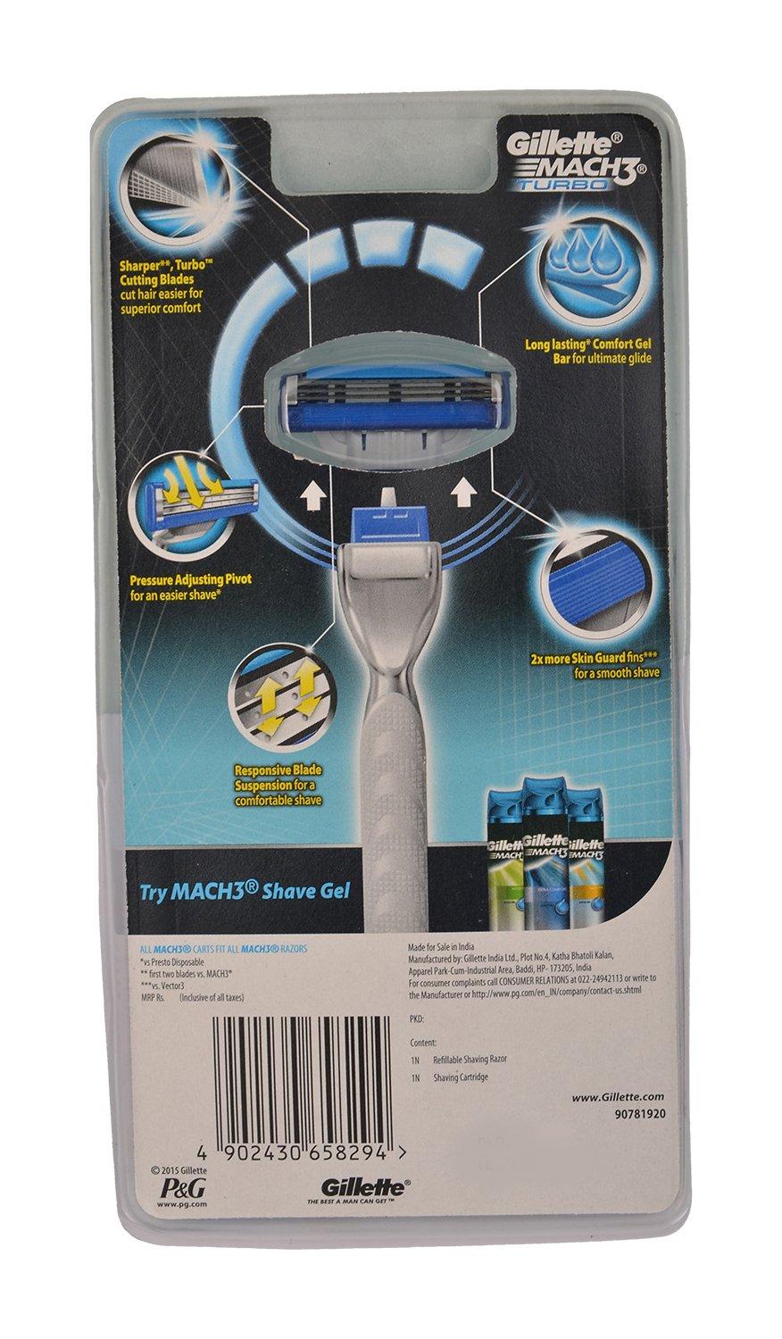 Gillette Gillette Mach 3 Turbo Manual Shaving Razor