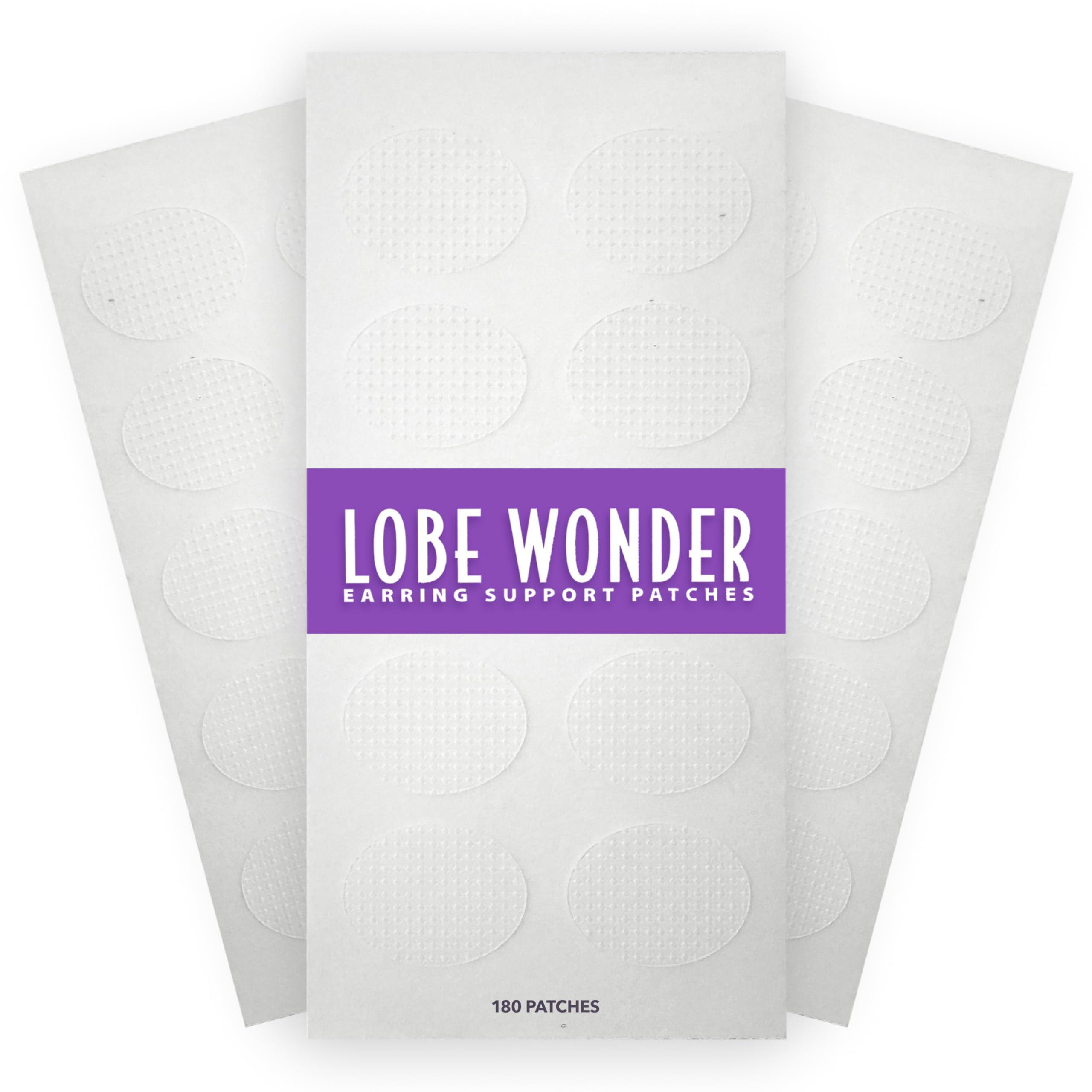 Lobe Wonder Lobe Wonder (100 Paches) Invisible Ear Lobe Support for Earrings Earlobe Tapes and Stickers Earring Supporter for Heavy Earrings Support Patches Girls & Women (100 Paches)