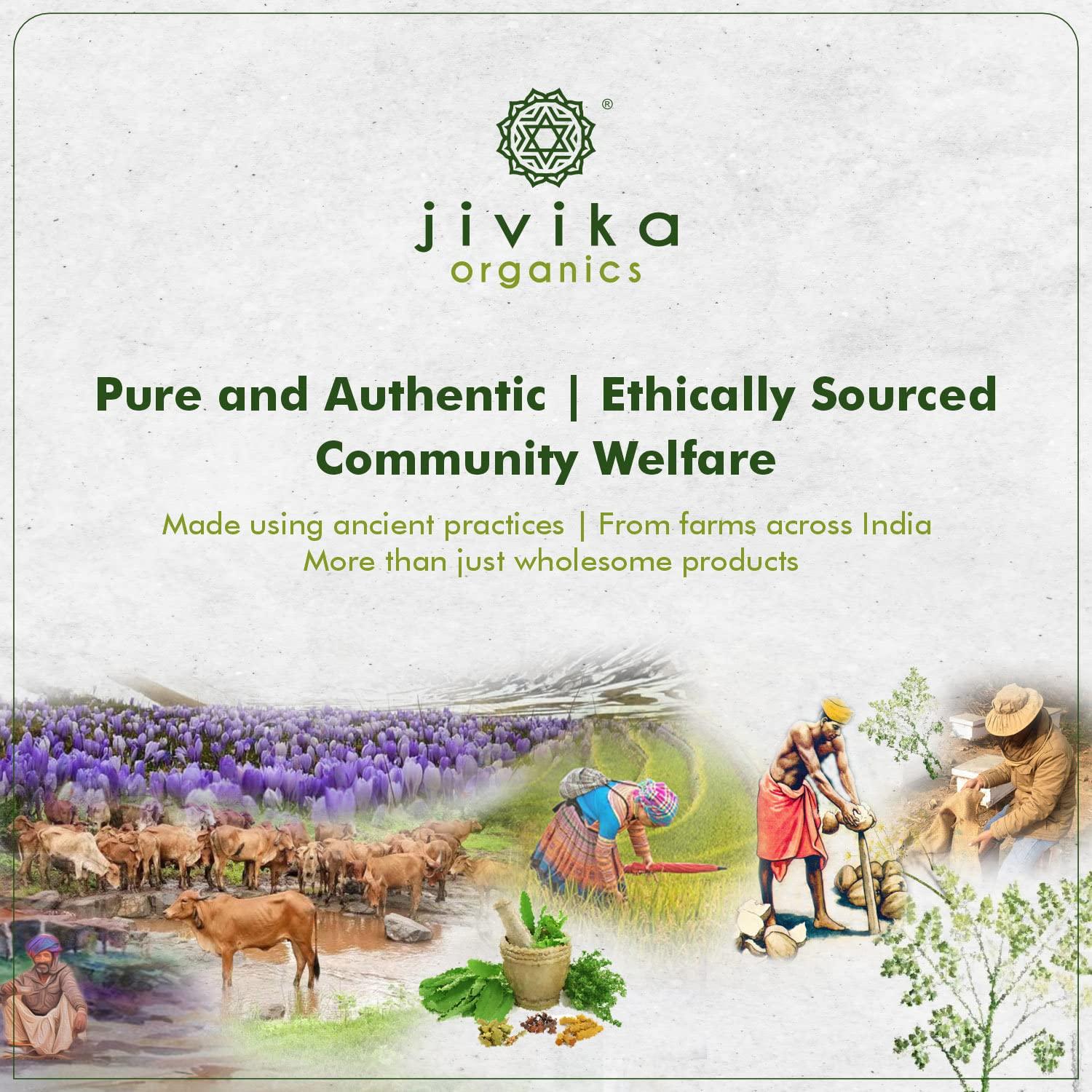 JIVIKA NATURALS Jivika Premium A2 Gir Cow Ghee 250ml | Vedic Bilona Method | Lab Tested | Pure Desi Cow Ghee | Hand Churned Two-way Direction | Churned from Curd | Pure Ghee | Danedar | Glass Jar