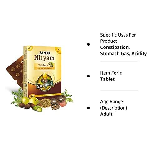 Zandu Nityam Tablet 12 Tablets Pack of 10 Zandu Nityam Tablet 12 Tablets Pack of 10