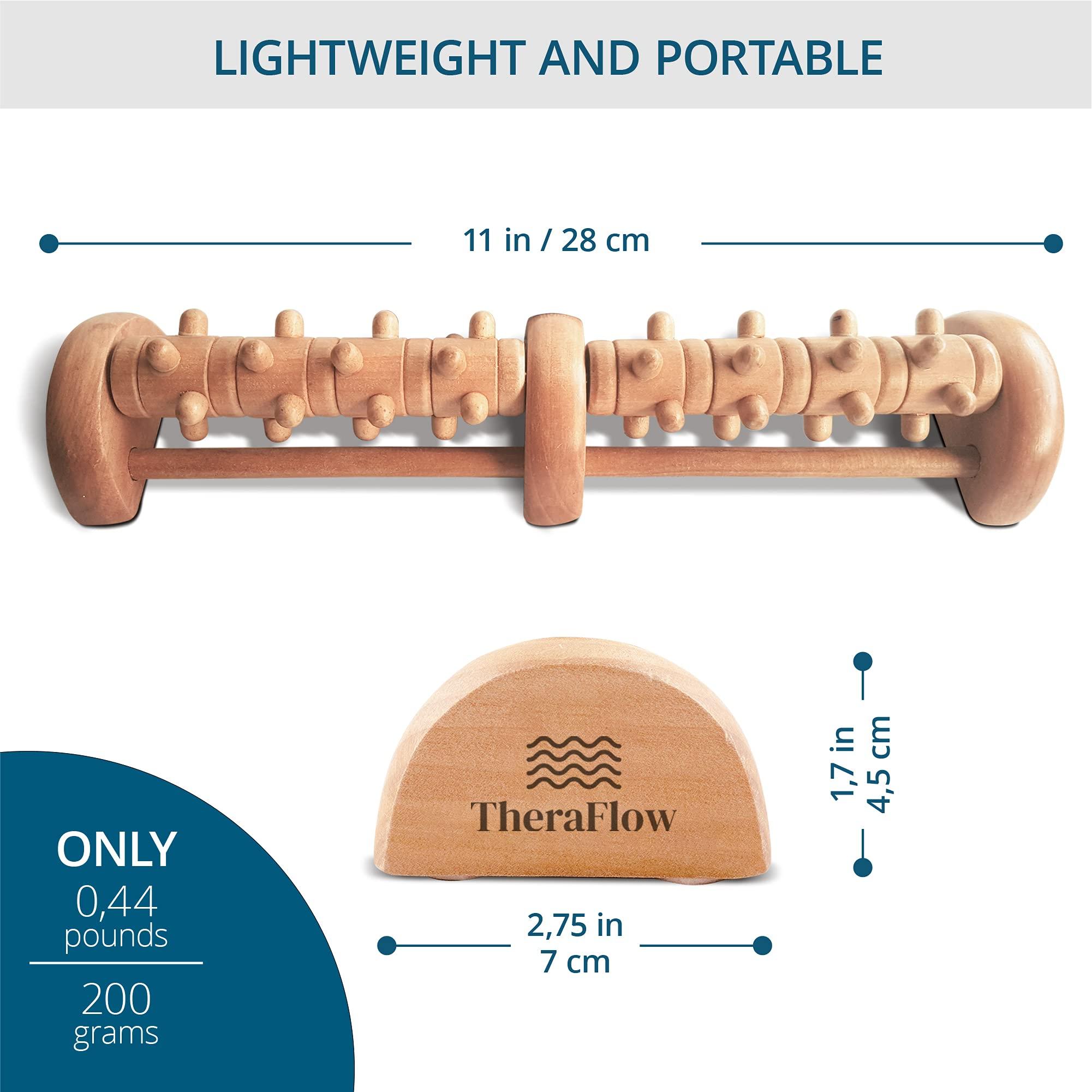 TheraFlow TheraFlow Deep Tissue Acupressure Foot & Heel Massager Roller (Dual Foot) - Reflexology Tool For Myofascial Release & Trigger Point Acupressure