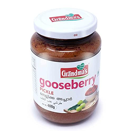 Grandmas Grandma's Authentic Kerala Style Gooseberry Pickle | Nellikai Pickle | 400g | Hot and Spicy South Indian Pickle