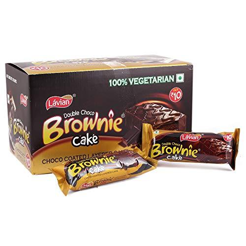 Lavian Lavian Double Choco Brownie Cake, Pack of 20 Individually Packed Cakes, 520g (Single Unit)