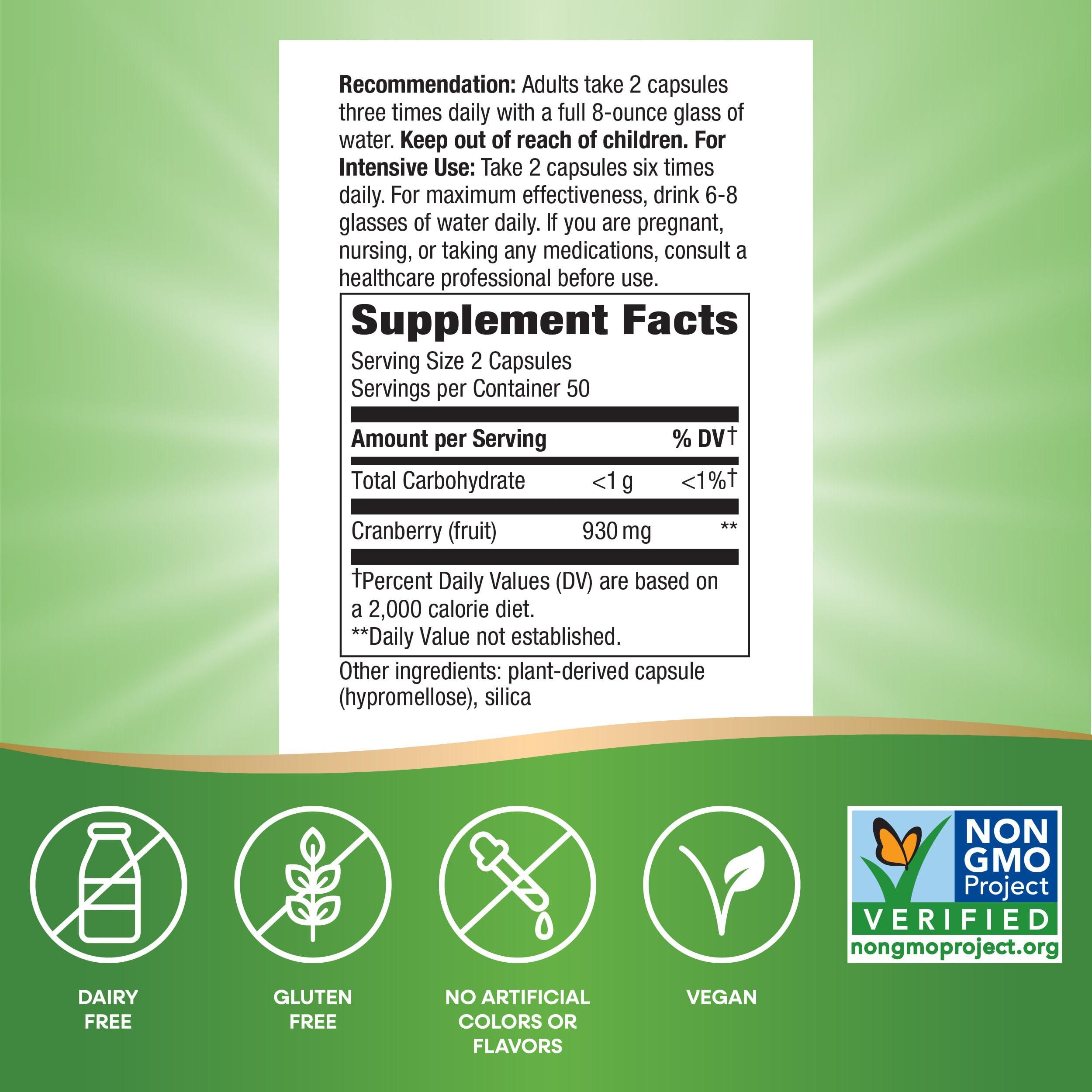 NATURE'S WAY Nature\'s Way Cranberry Fruit, 465 MG, FRUIT, 100 CAP