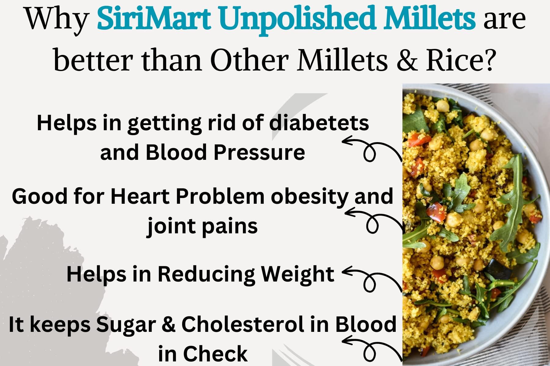 generic Unpolished Siridhanya Millets Combo(750gm x 5) | Dr khadar vali 5 Positive Millets | Healthy Food Healthy Life |Make Millets as daily diet food