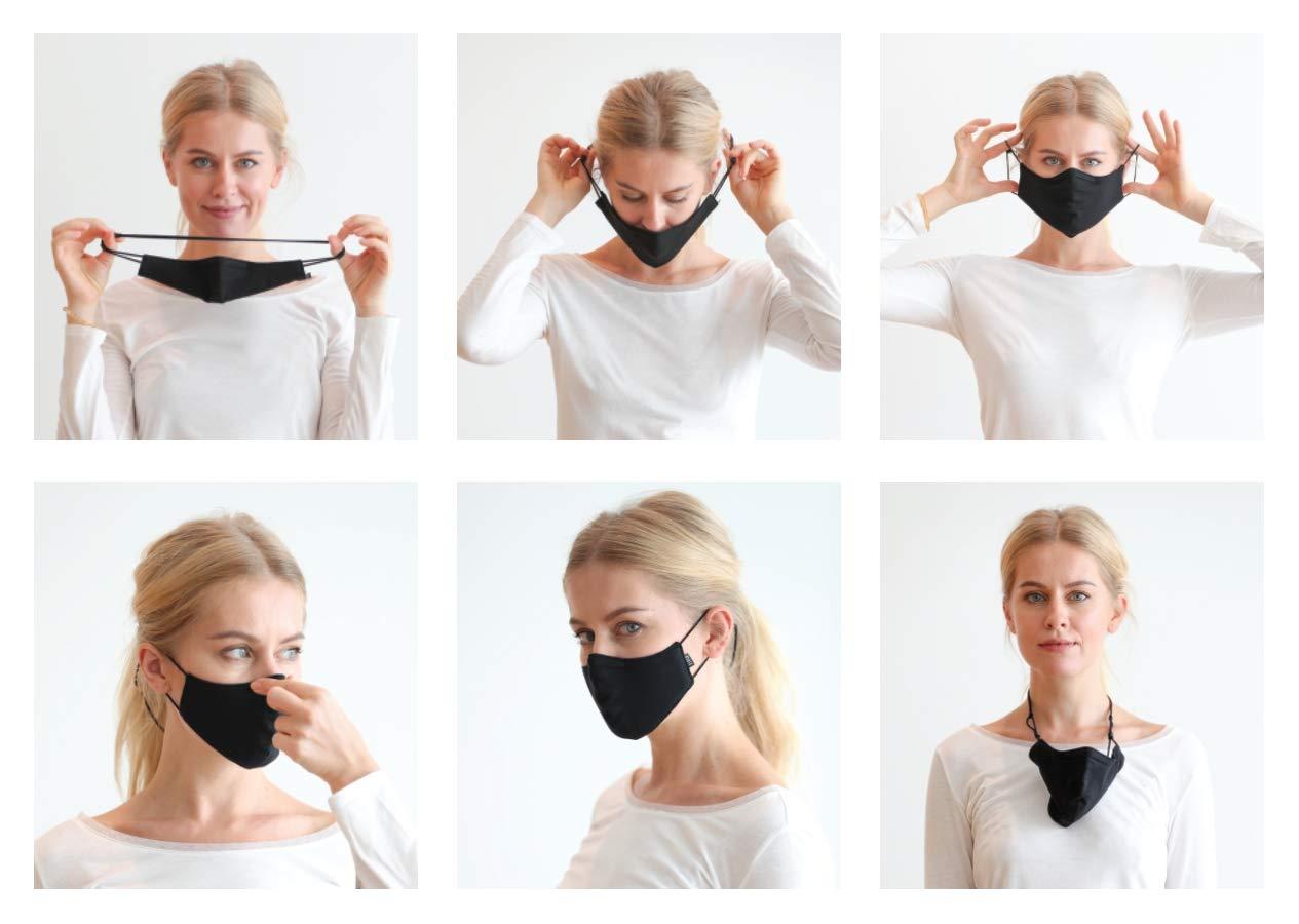 BLOCH Bloch unisex-adult Adult Soft Stretch Reusable Face Mask With Lanyard and Moldable Nose Pad (Pack of 3), Light Pink, 3 Count (Pack of 1)