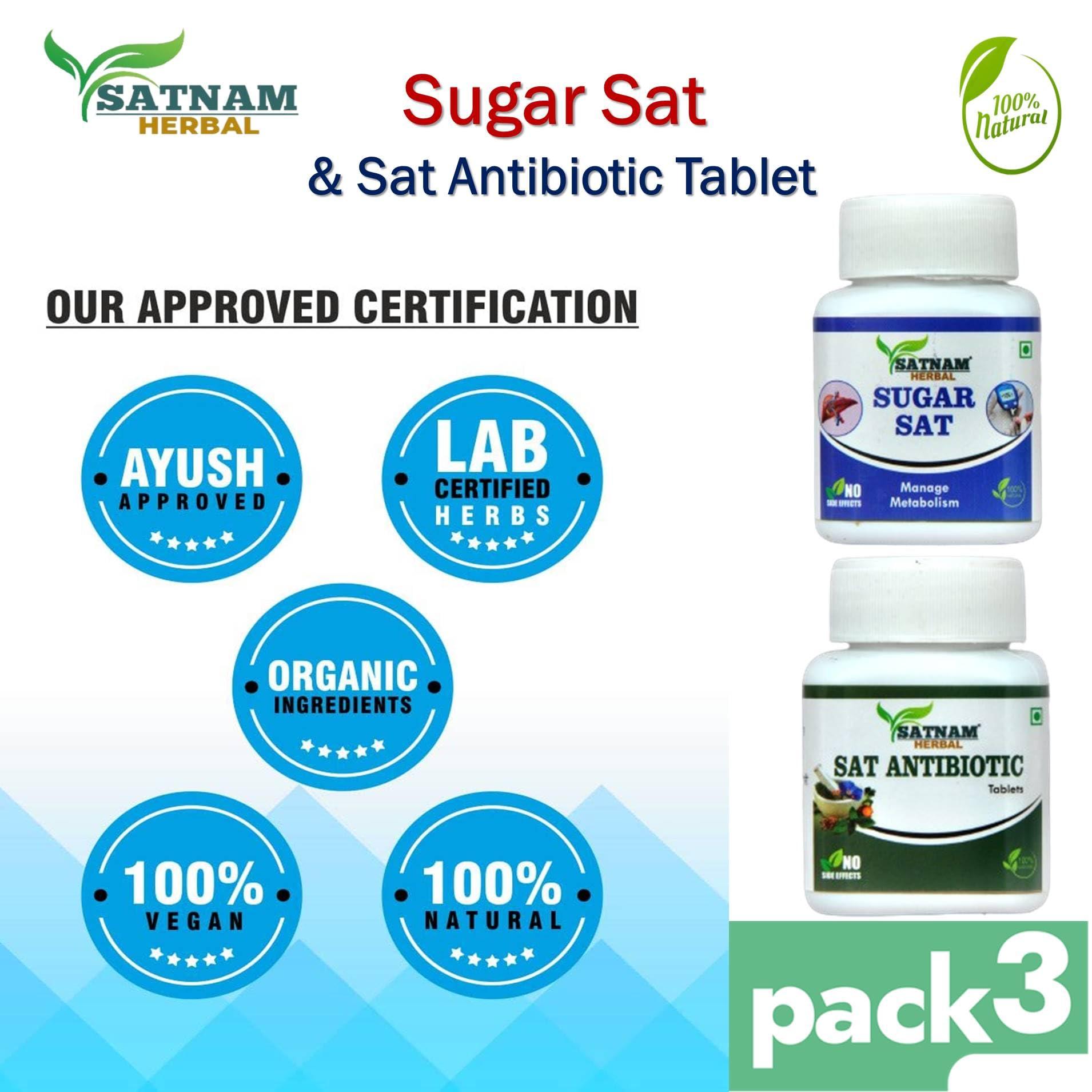 Satnam Herbal SATNAM HERBAL- Ayurvedic Blood Sugar Tablets helps to Control Diabetes | Sugar Control-Pack of 3