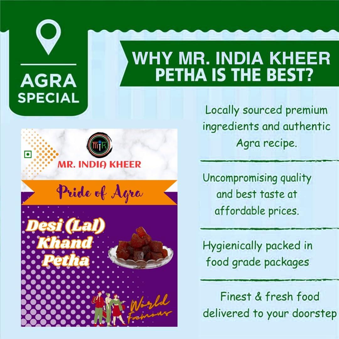 MR. INDIA KHEER MIK Desi (Lal) Khand Petha | World Famous | Pride of Agra | 500 gm