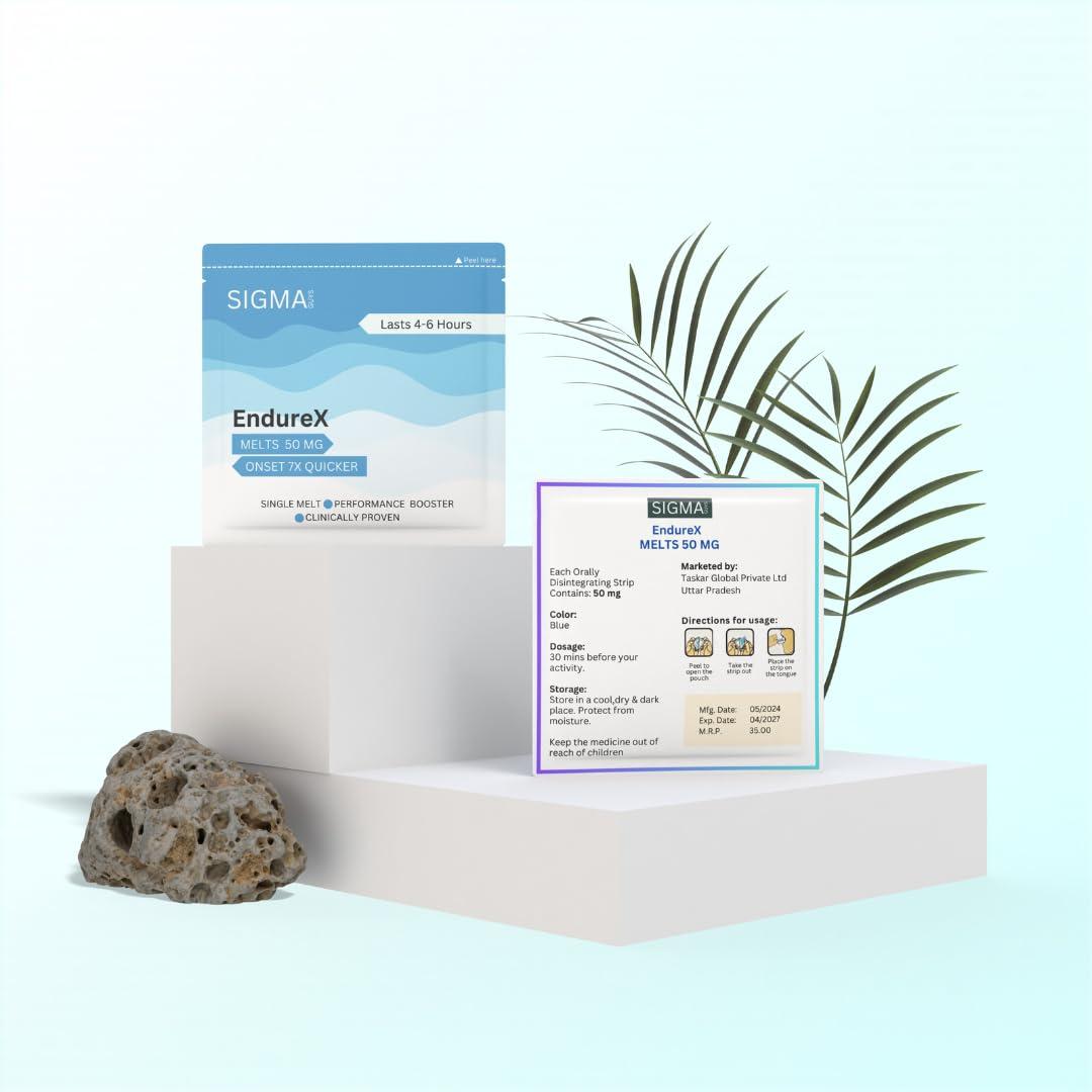 SIGMA GUYS SIGMA GUYS EndureX Ultra Vitality Melts for Helps Increase Performance & Strength | For Men | Lasts upto 6 Hours | Pack of 4