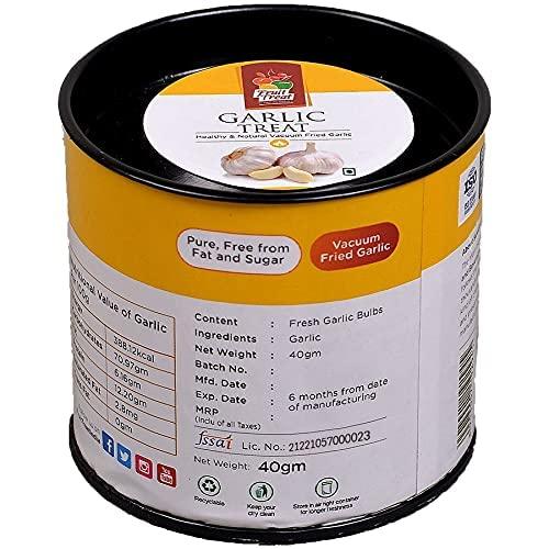 FruitTreat Fruit Treat Vacuum Fried Garlic Snacks (50g - Pack of 5)| Healthy, Crispy & Tasty Garlic Chips | Healthy Nutritious Snacks