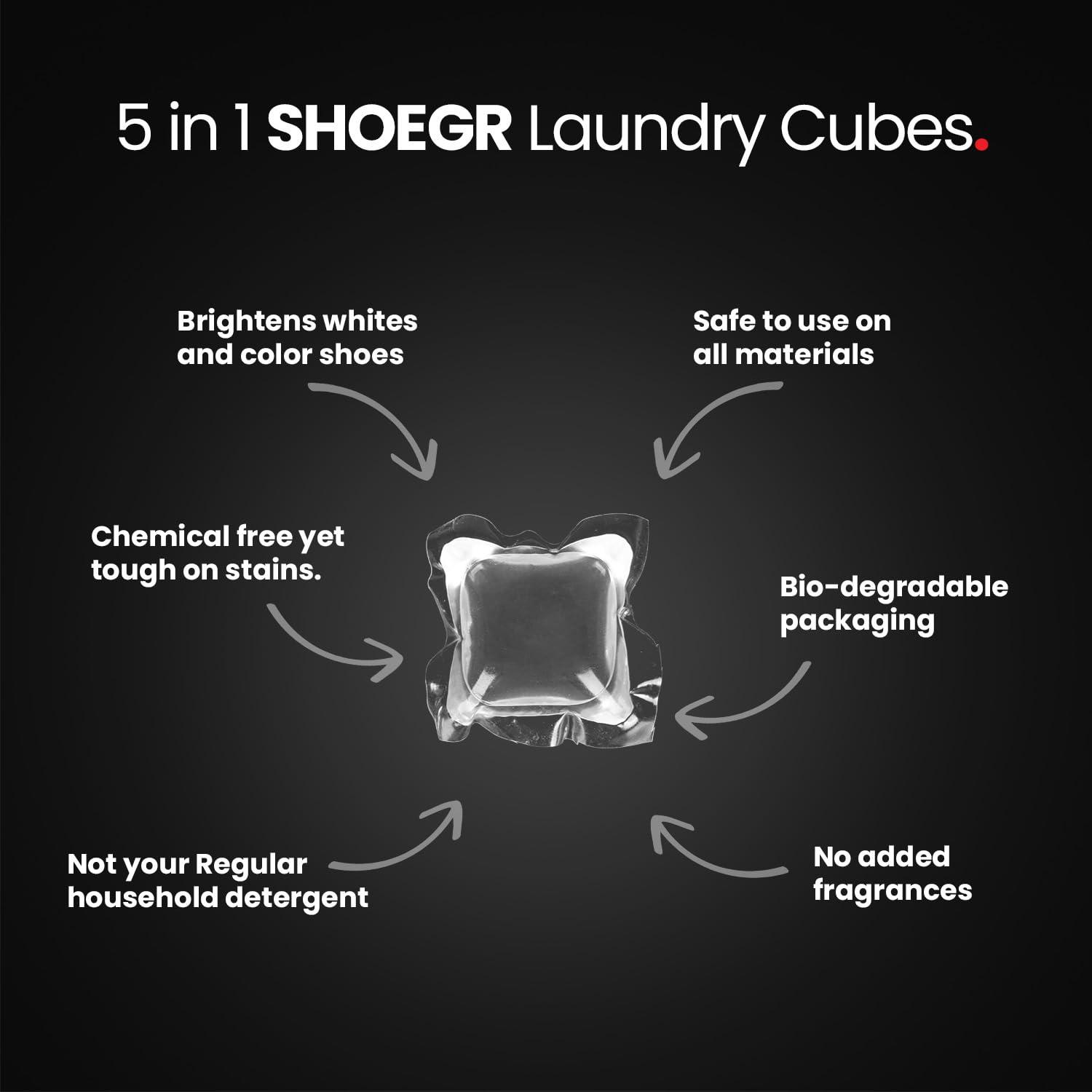 SHOEGR SHOEGR Sneaker Laundry Detergent, 12 Pods, Fresh Linen Scent, Ditch Regular Detergent, Deep Cleans, Condition, Remove Odors, For Mesh, Canvas Shoes