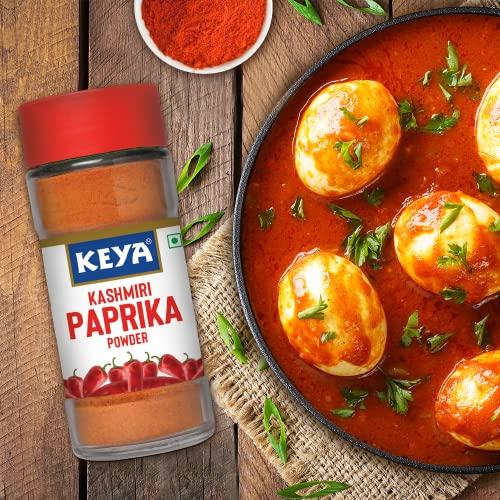 KEYA Keya Kashmiri Paprika Powder | Exotic Spices | 55gm, Pack 2
