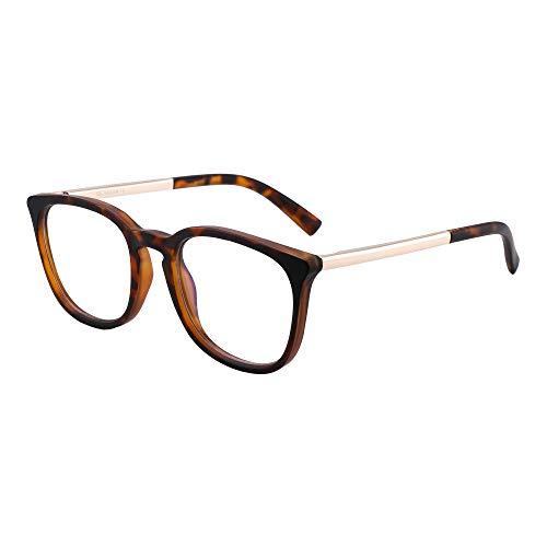 GLINDAR GLINDAR Blue Light Blocking Glasses Square Nerd Computer Glasses for Men Women Anti UV Headache Eye Eyestrain Tortoise