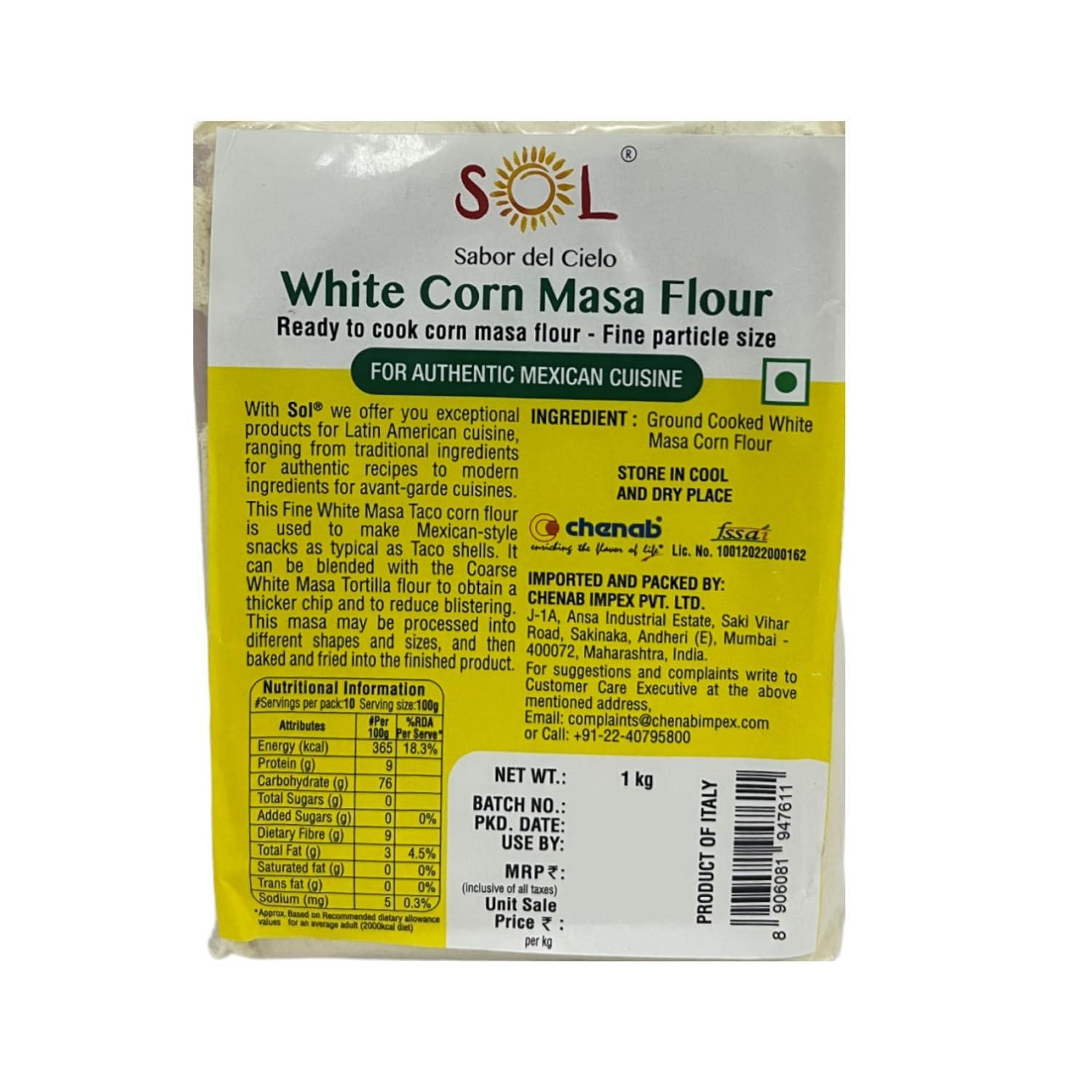 Sol Sol White Corn Masa Flour, 1kg