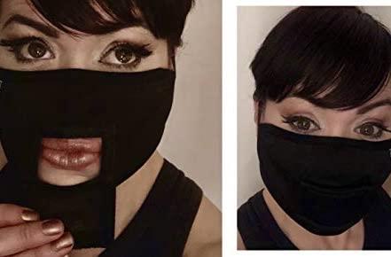 House of Zeitgeist House of Zeitgeist Activity Mask with mouth opening for Drinking, Eating, Exercising, Breathing, etc, for Women + Men + Reusable,Black,One Size Adult