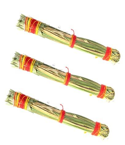 Awadh Kush Grass Bundles For Pooja And Purification Aid Darbha Grass or Kusha Grass for puja Havan, Dharbha pul Halfa Grass Kusha Grass for Pooja Karma (Pack of 3)