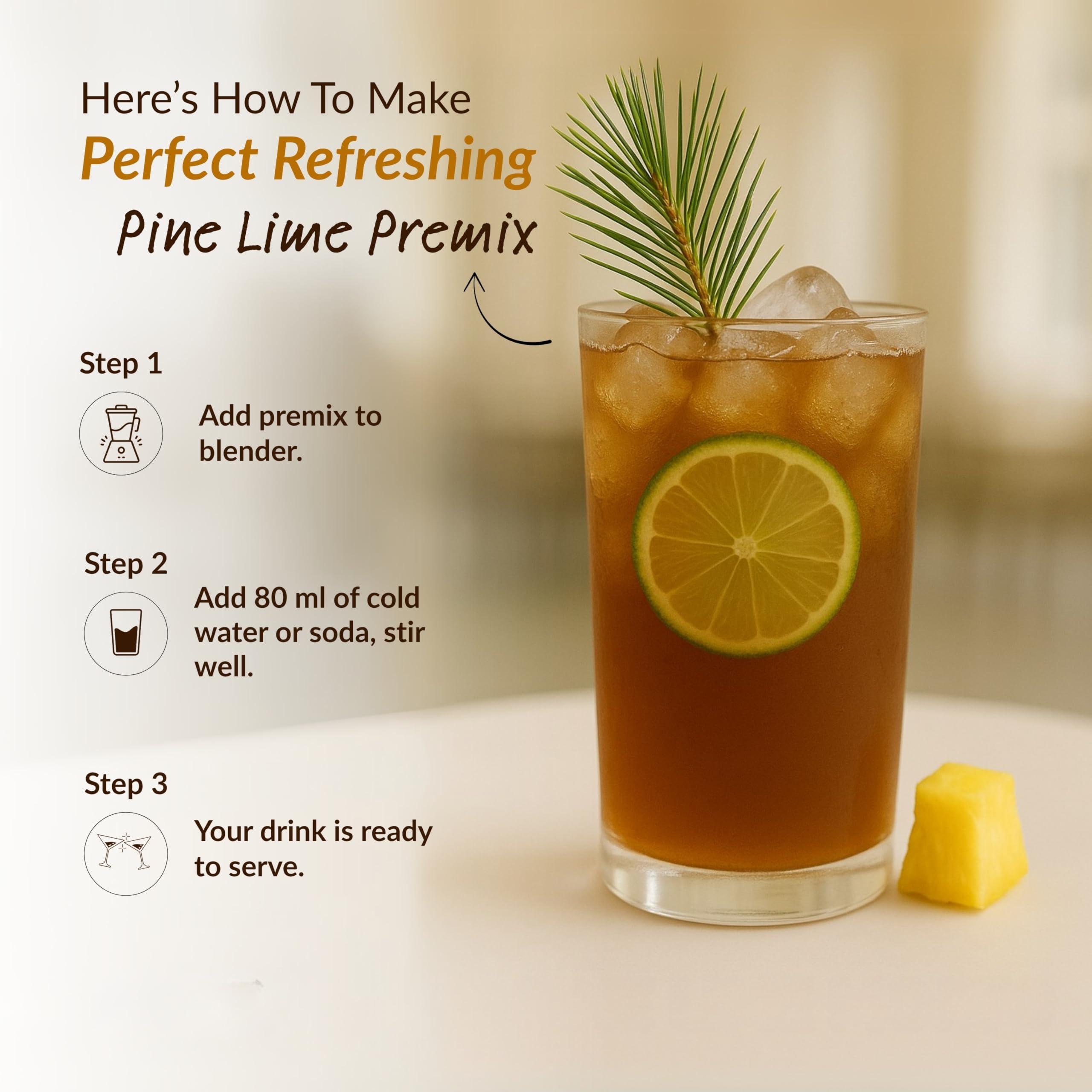 D\'aromas D\'aromas Pine Lime Mojito Premix 3.5kg, Instant Premix Mix Powder For Moctail, Refreshing & Ready To Serve, Drink Premix, Ideal For Home, Cafes, Hotels & Resturant (Each 500gm) (Pack Of 7)