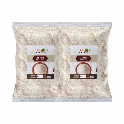 90\'s MILL Jau Atta/Barley Flour/Jaun ka atta|Diabetic friendly Low GI|Rich in Dietary Fiber-1960g(980g*2Pkt)