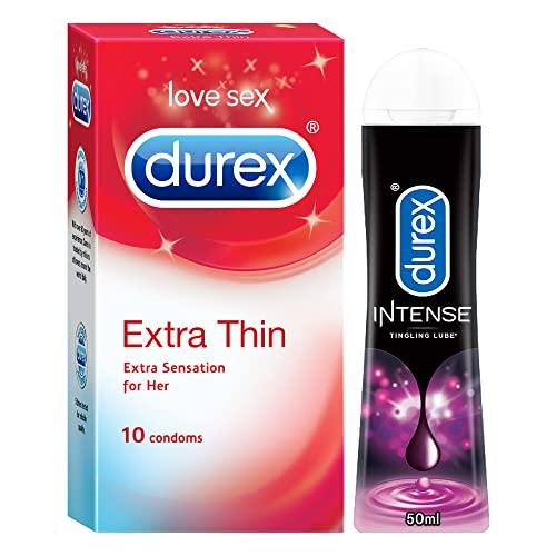 Durex Durex Pleasure Packs (Intense Tingling Lube 50Ml, Extra Thin 10S)
