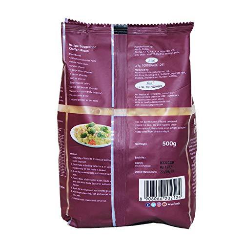 KEYA Keya 100% Durum Wheat Pasta Combo, Fusilli Pasta 500gm, Chifferi Rigati Pasta, Elbow 500gm, Pack 2