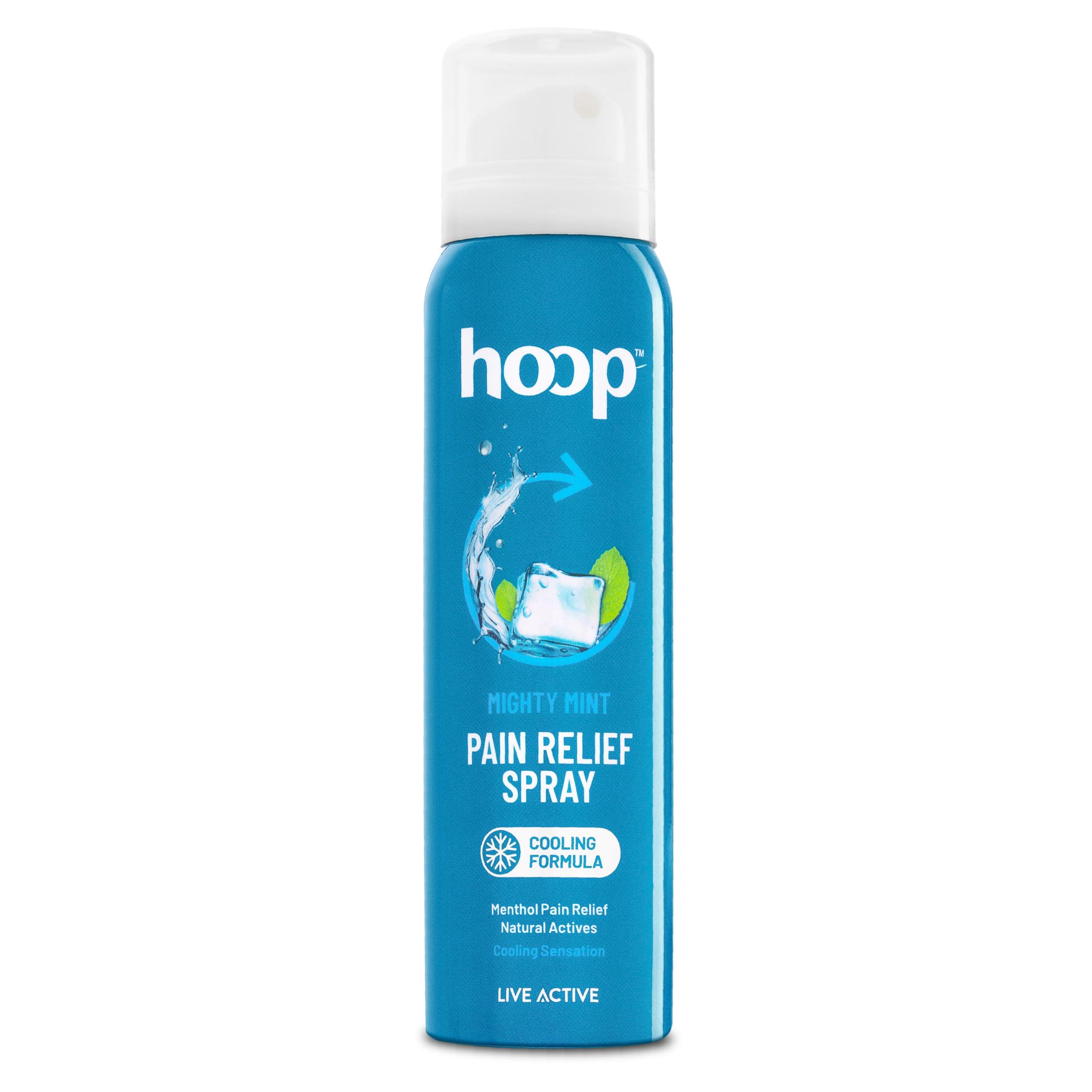 Hoop hoop Pain Relief Spray | Cryotherapy Cooling for Instant Relief from Back Pain, Leg Pain, Lumbar Pain, Knee Pain, Joint Pain, Sports Injuries, Muscle Pain | 80 g