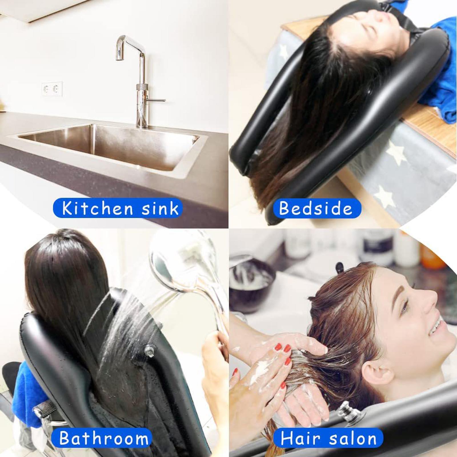 MERISHOPP MERISHOPP|Inflatable Shampoo Basin Shampoo Tray Inflatable Hair Washing Basin for Home|Health & Beauty | Salon & Spa Equipment | Backwash Units & Shampoo Bowls|1 Inflatable Shampoo Basin