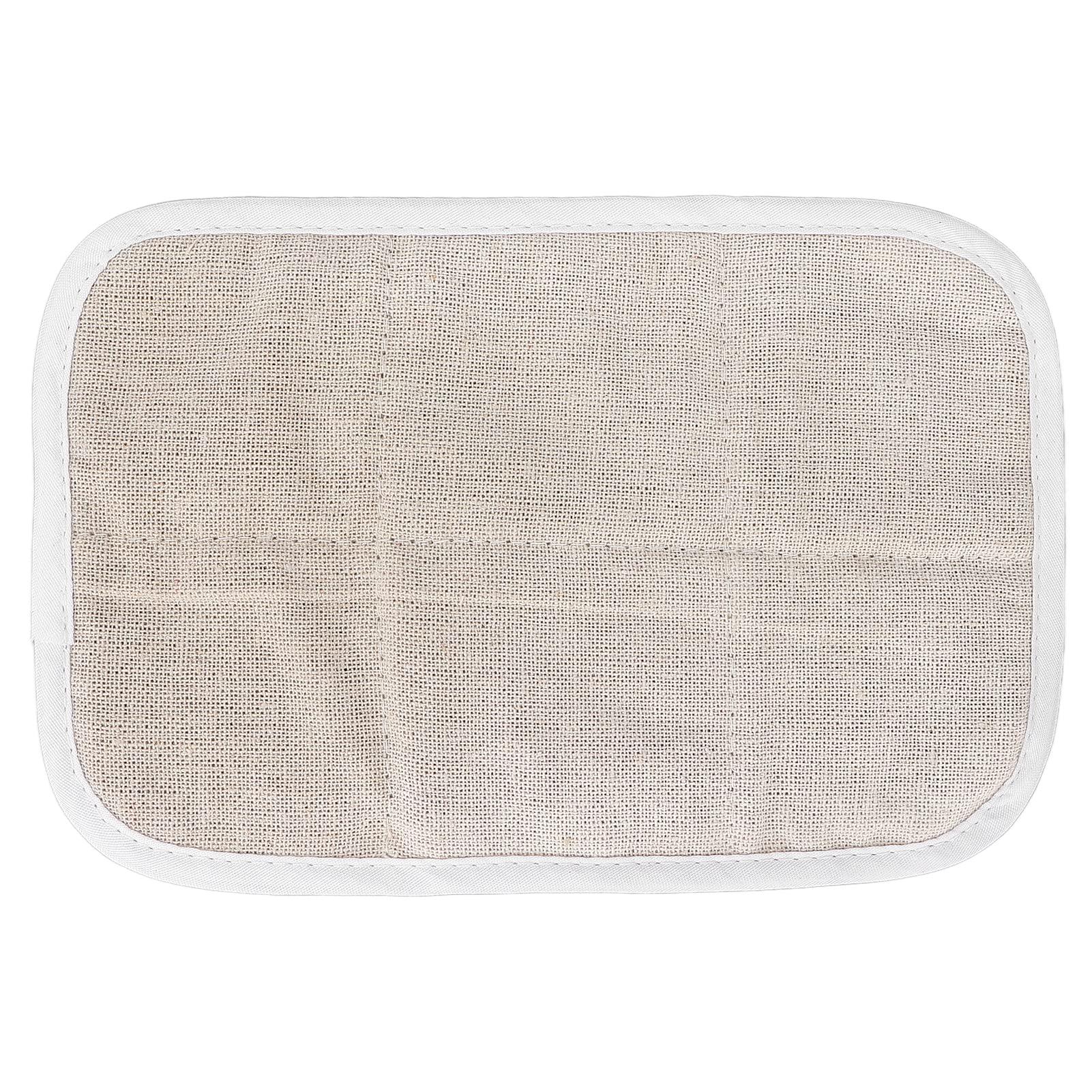 Fabater Moxibustion Bag, Hot Compress Moxa Bag Heat Insulation Cotton and Linen Rounded Rectangular for Waist and Knee Protectors