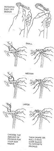 Ape Scrape Razor Extender/Extension handle patented to hold any size or style razor. Made in USA