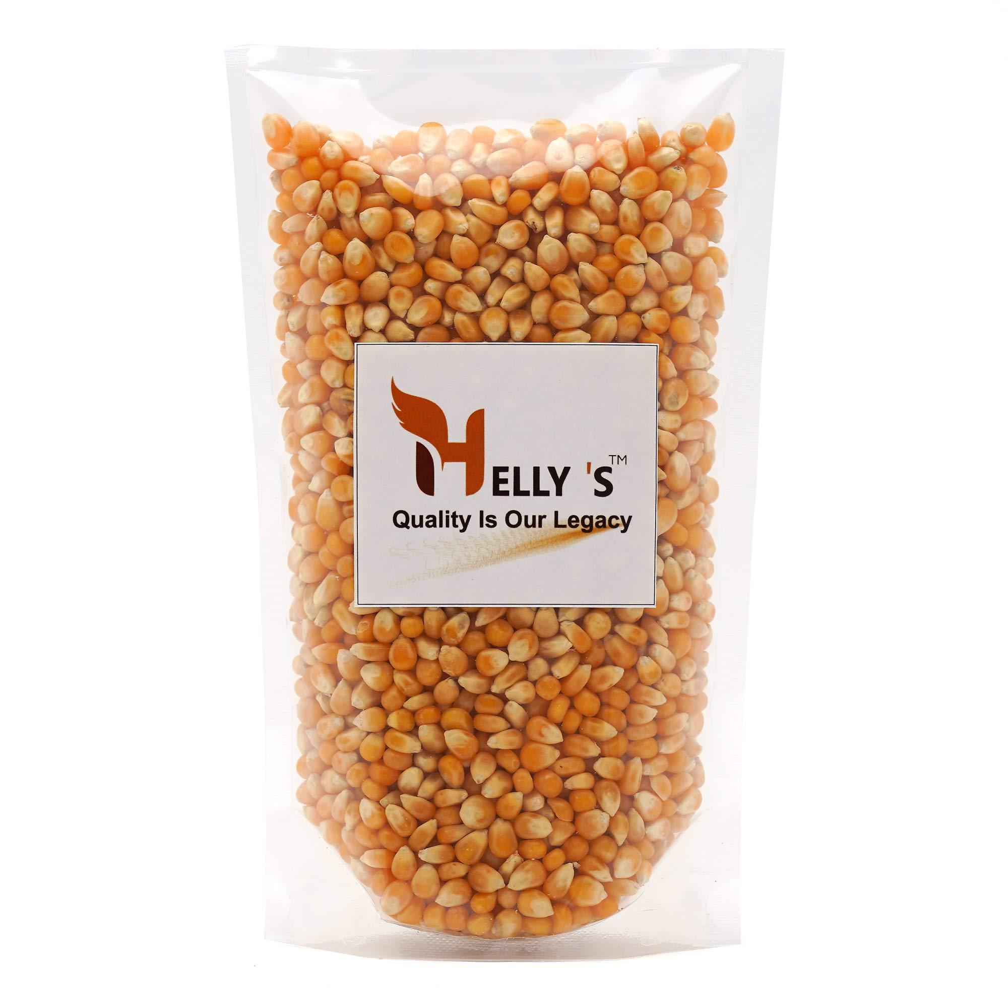 Helly's Helly's Unpopped Popcorn Kernels ( Makki Seeds ) | 1 Kg - Zip Lock Pack