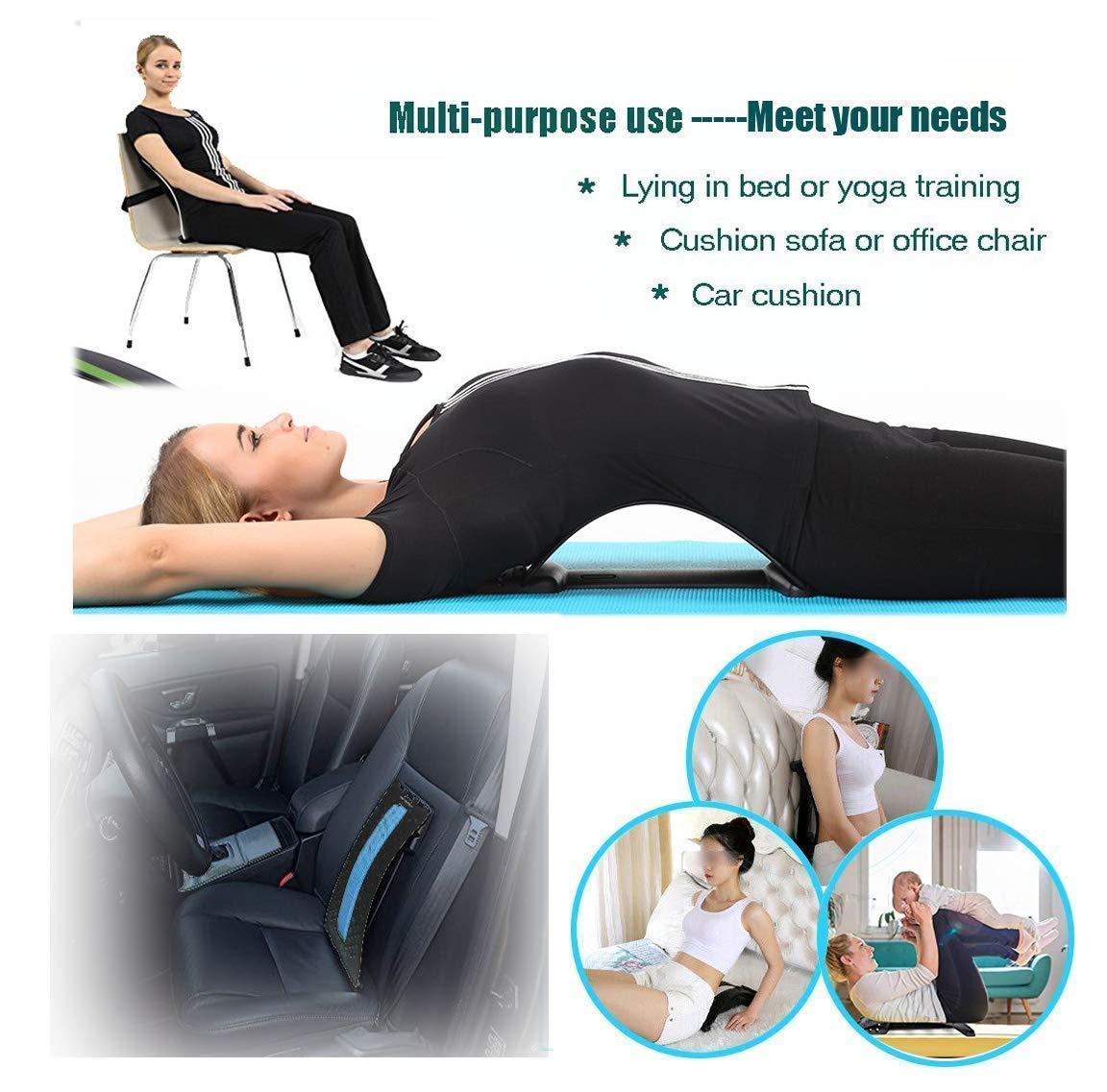 Krupanidhi Krupanidhi back stretcher spinal curve relaxation device dezire alpha spine pain relief equipment support lumbar lumber for chair products lower devices massage