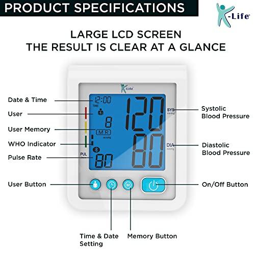 K-Life K-Life Model BPM-106 Fully Automatic Digital Electronic Blood Pressure Checking Monitor, BP Moniter - White
