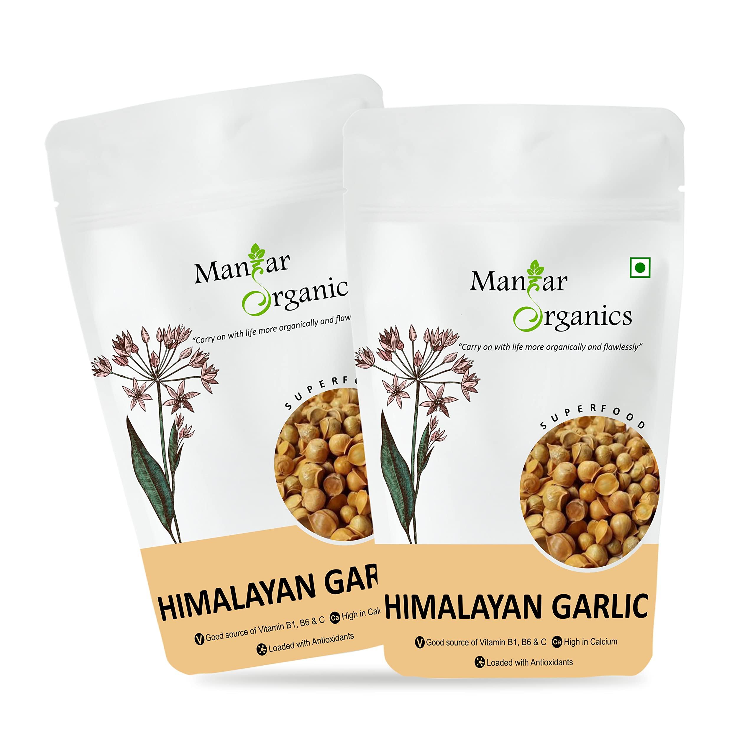 ManHar Organics ManHar Organics Himalayan Garlic/Kashmiri Lehsun 2kg - Himalayan Single Clove Garlic for strong Immunity & Diabetes (Pack of 2, 1kg each) (2KG, Himalayan Garlic)