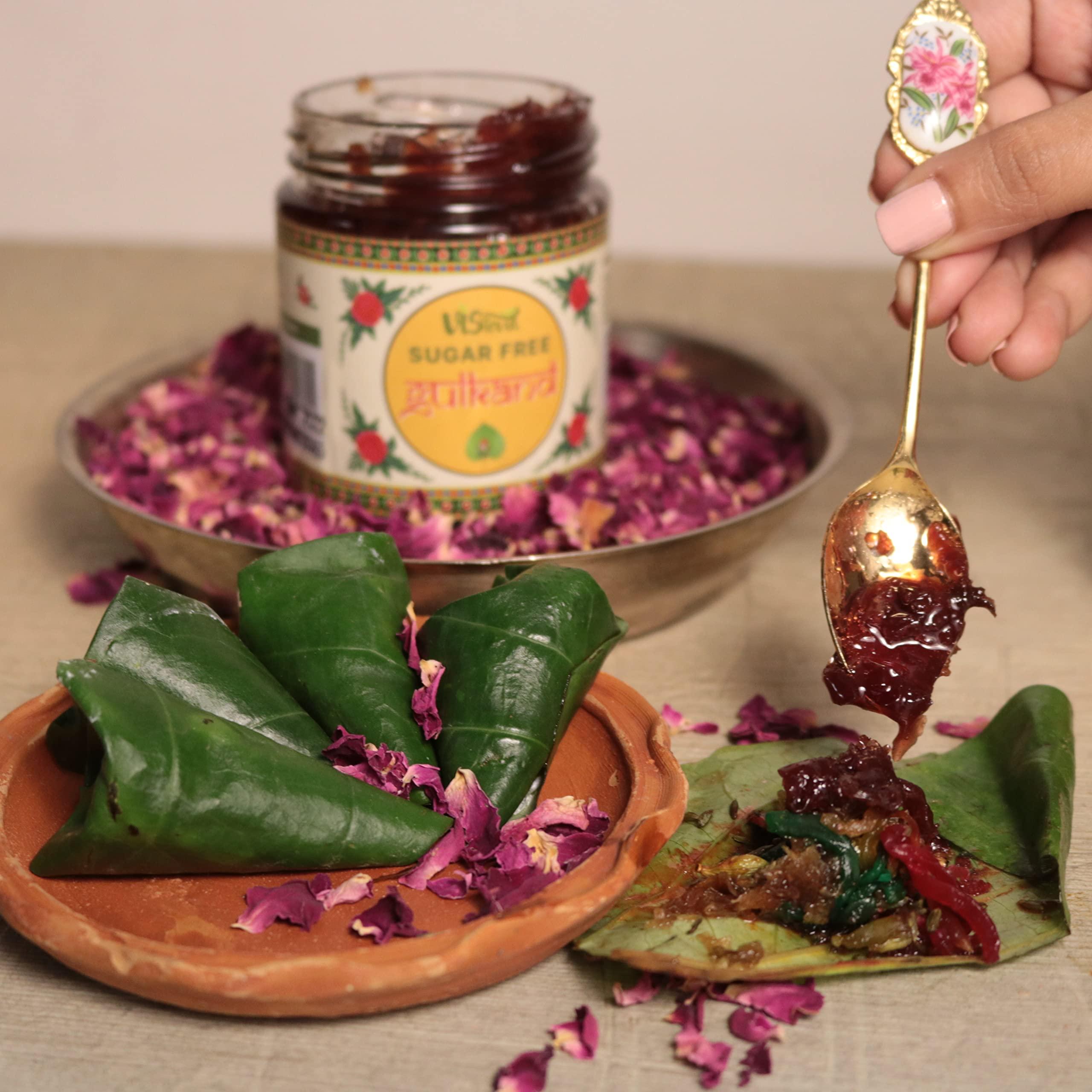 VISTEVIA Vistevia Sugar Free Gulkand (Rose Jam), Diabetic and Keto Friendly - Sweetened Naturally with Stevia - Tastes Delicious - Pack of 1 (230GM)