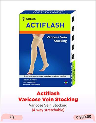 ACTIFLASH Actiflash Medical Compression Below knee Stockings for Varicose Veins Knee Length-(19-12 Inches)_Medium