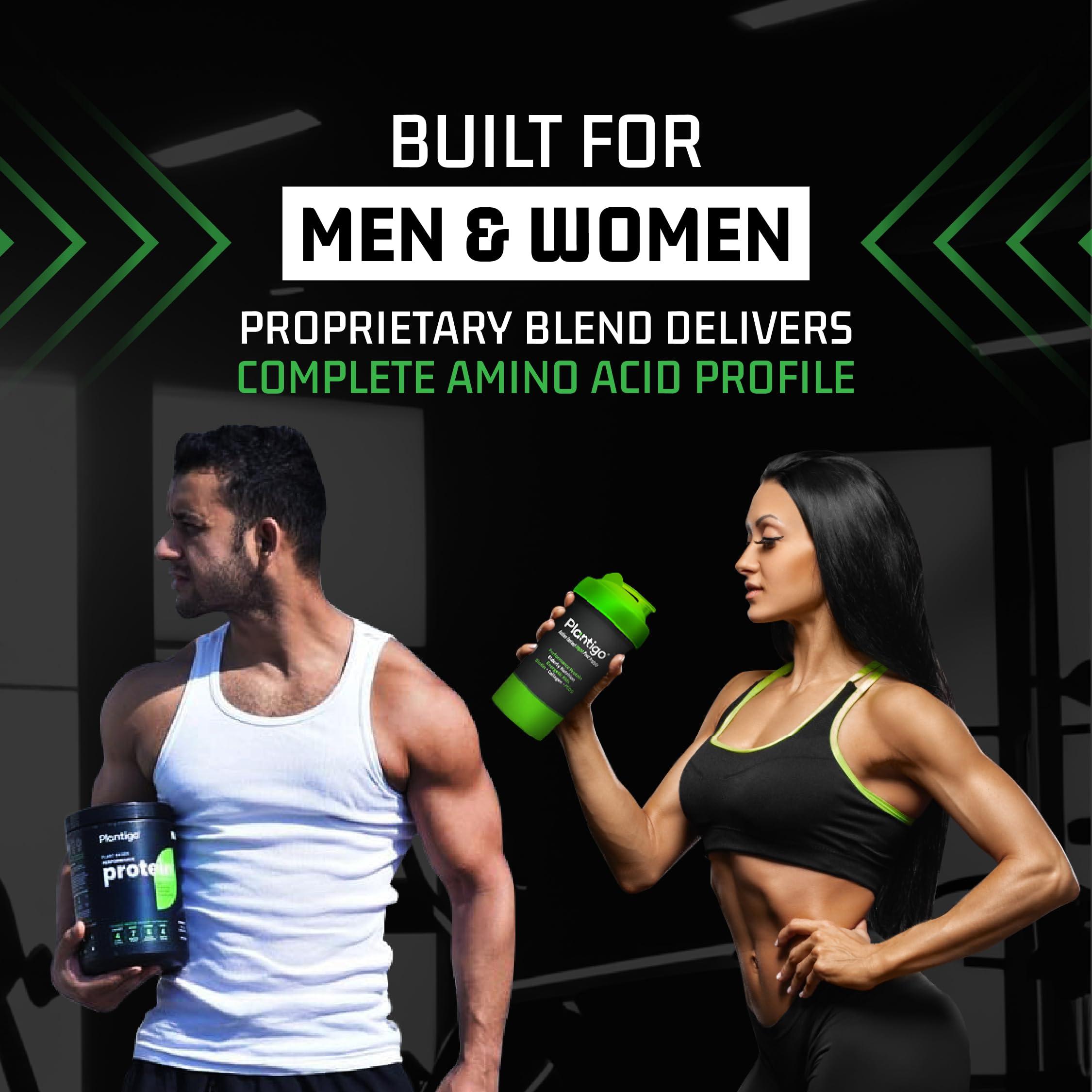 PLANTIGO Plantigo Plant Protein Powder for Men, Women | 24g Clean & Green Vegan Pea Protein Isolate, 4.4g BCAA, 4g Fiber, 2g Leucine, All Amino Acids, 4x Fast Digestion, 95% Absorption, Swiss Chocolate 1kg