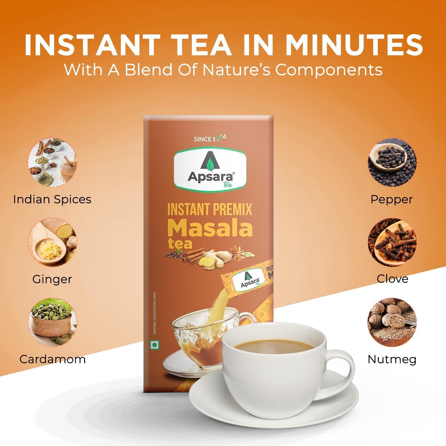 APSARA APSARA Instant Tea Masala Premix Tea 10 Sachets|Masala Tea Powder|Masala Chai Instant Tea Premix Ready Mix Tea Sachets | Chai Masala | Masala Flavour Tea | Masala Tea Premix 10 Sachets(Pack of 1)