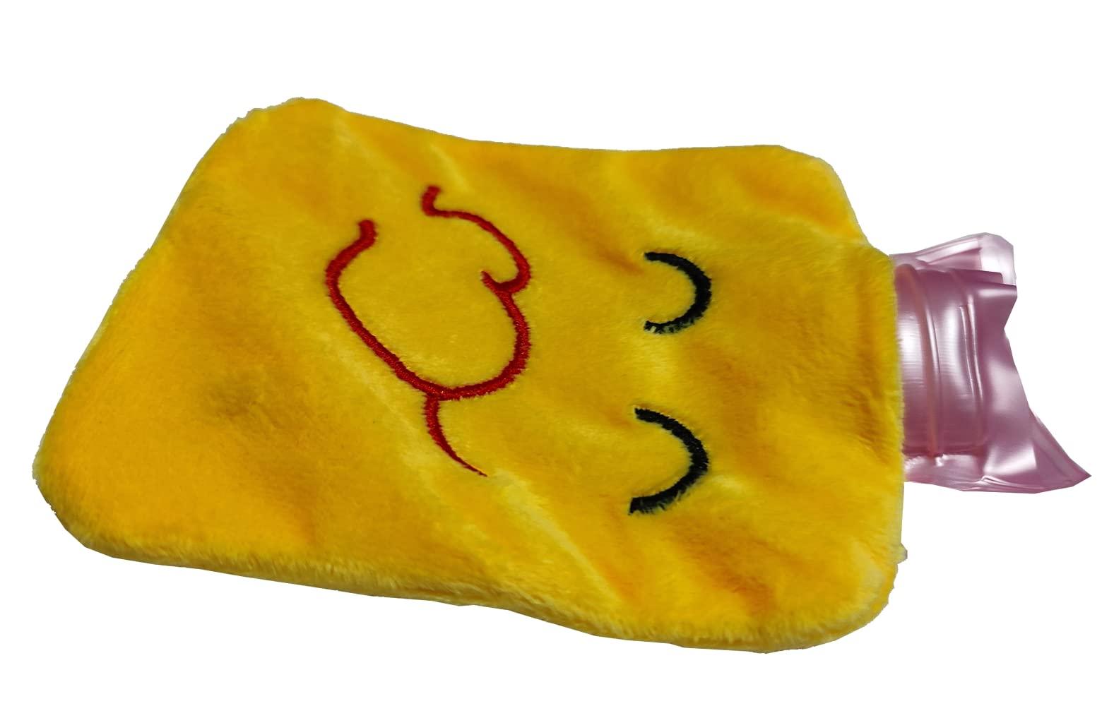 GiftCorner EMOJI DESIGNS small Hot Water Bag with Cover for Pain Relief, Neck, Shoulder Pain and Hand, Feet Warmer, Menstrual Cramps.