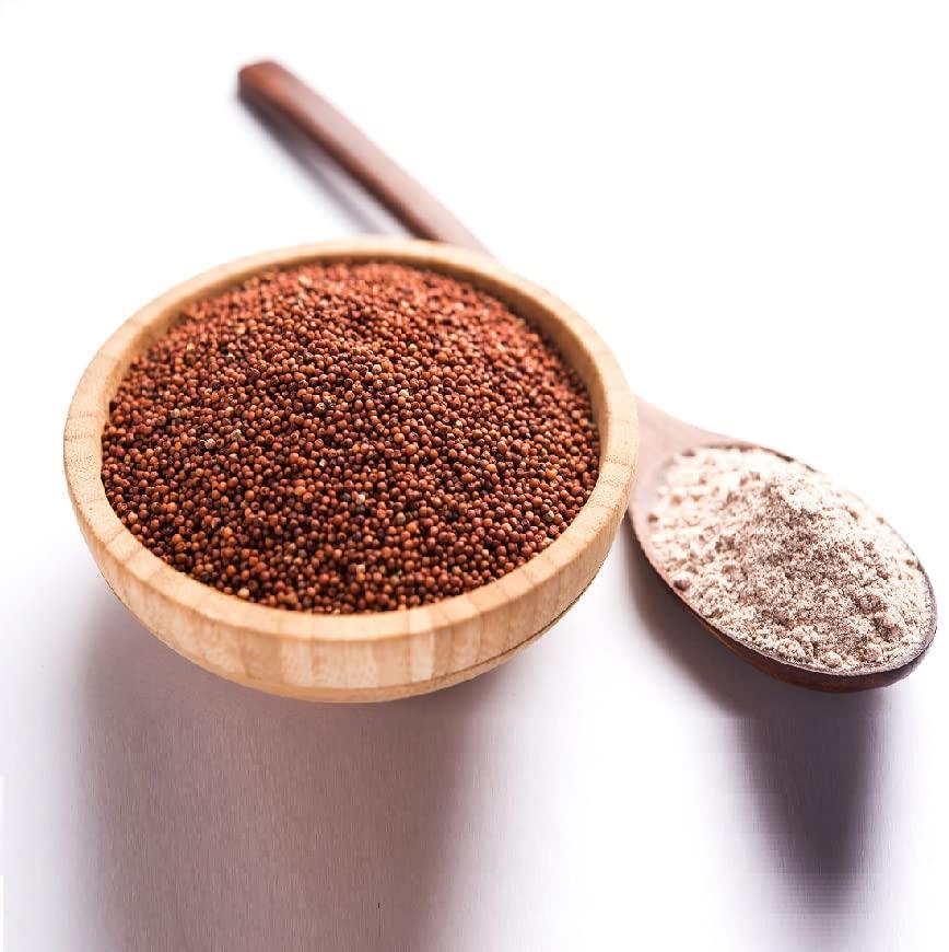 Veganic Veganic Ragi Edible Seed | Finger Millet | Whole Grain | Kelvaragu | Nachni | Ragulu/Aariyam/Maduva/Panji Pullu (1800)