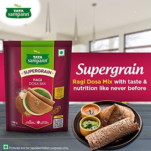 Tata Tata Sampann Supergrain Ragi Dosa Mix, Instant Ready to Cook Mix, 180g