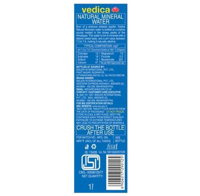 Generic Bisleri Vedica 500ml Water Bottles (Pack of 20 Bottles)