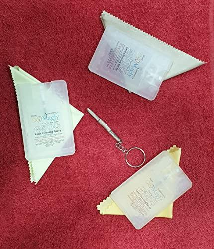iMagfy iMagfy Pocket Lens Cleaner Spray Kit Eyeglass| India Made | Safe for All Lenses,Camera, Mobile, Laptop and Displays/Screens | 20ml of 3 pack with Fabric soft Cloth with Free ScrewDriver