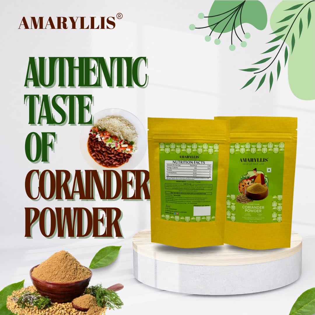 AMARYLLIS AMARYLLIS Corainder/Dhaniya Powder(Hand-Pounded), Natually Processed & 100% Organic with Zero Added Flavours & Colors(Chemical Free) | Rajasthan Special |250 grams