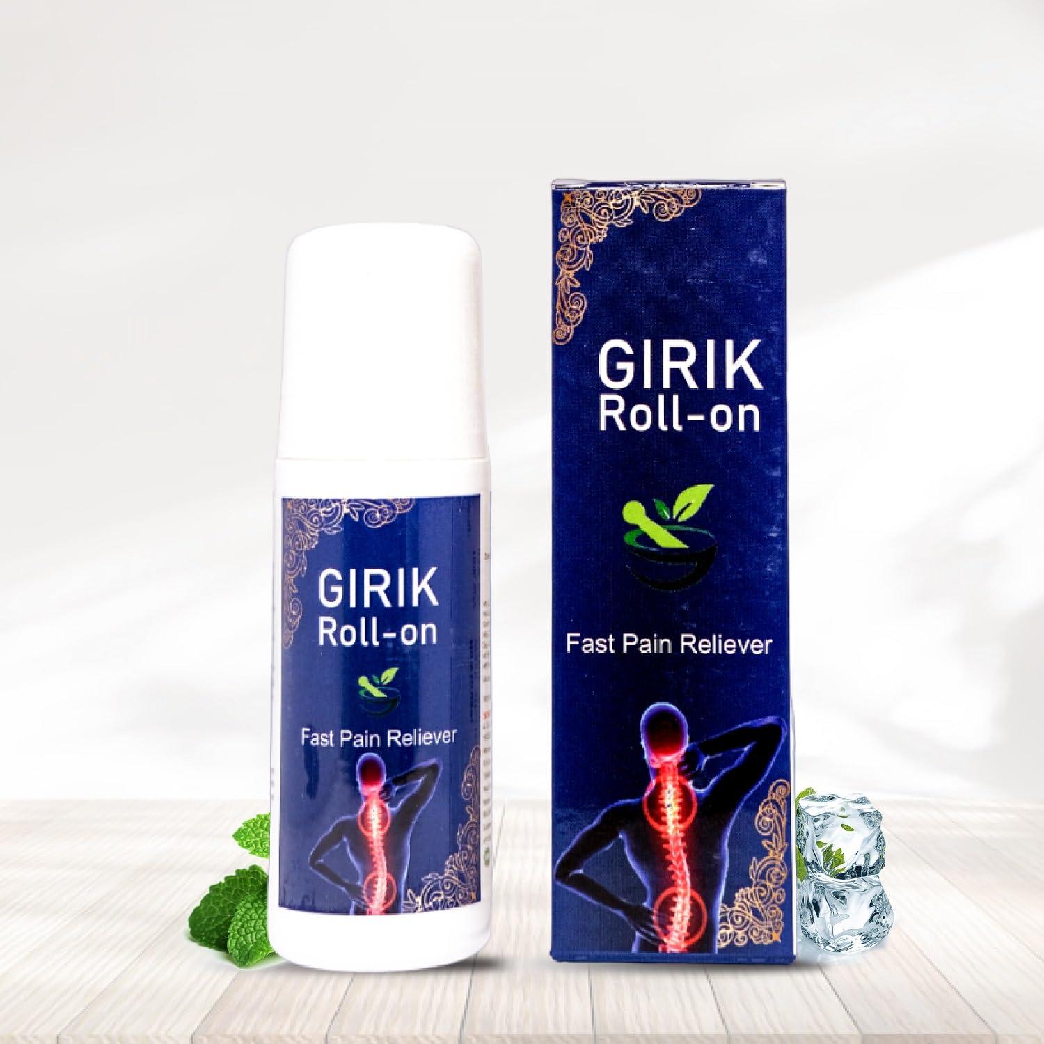 SANDY LIFESCIENCES PVT LTD Girik Roll On Fast Pain Reliever Reduce Joint & Muscle Pain Relief, Back, Knee, Shoulder, Ideal For All Joints Pain.