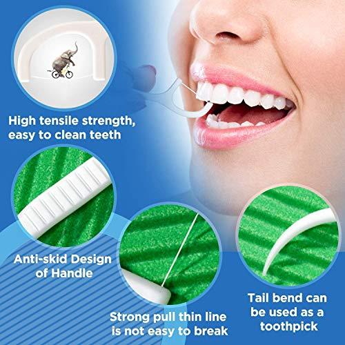 SVS ONLINE SVS ONLINE ToothPick Plastic Tooth Cleaning Stick Dental Floss Teeth Cleaner With Handle For Fresh Breath and Healthy Gums (Pack of 120 pc)